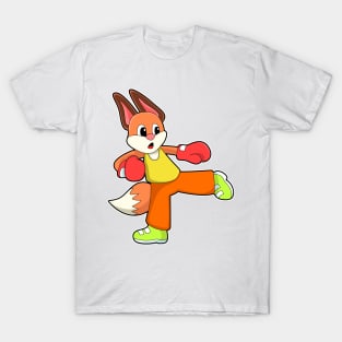 Fox at Martial arts Boxing with Boxing gloves T-Shirt